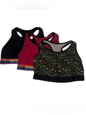 TomboyX Bundle of 3 Chest Binder Sports Bras, Unisex size Large